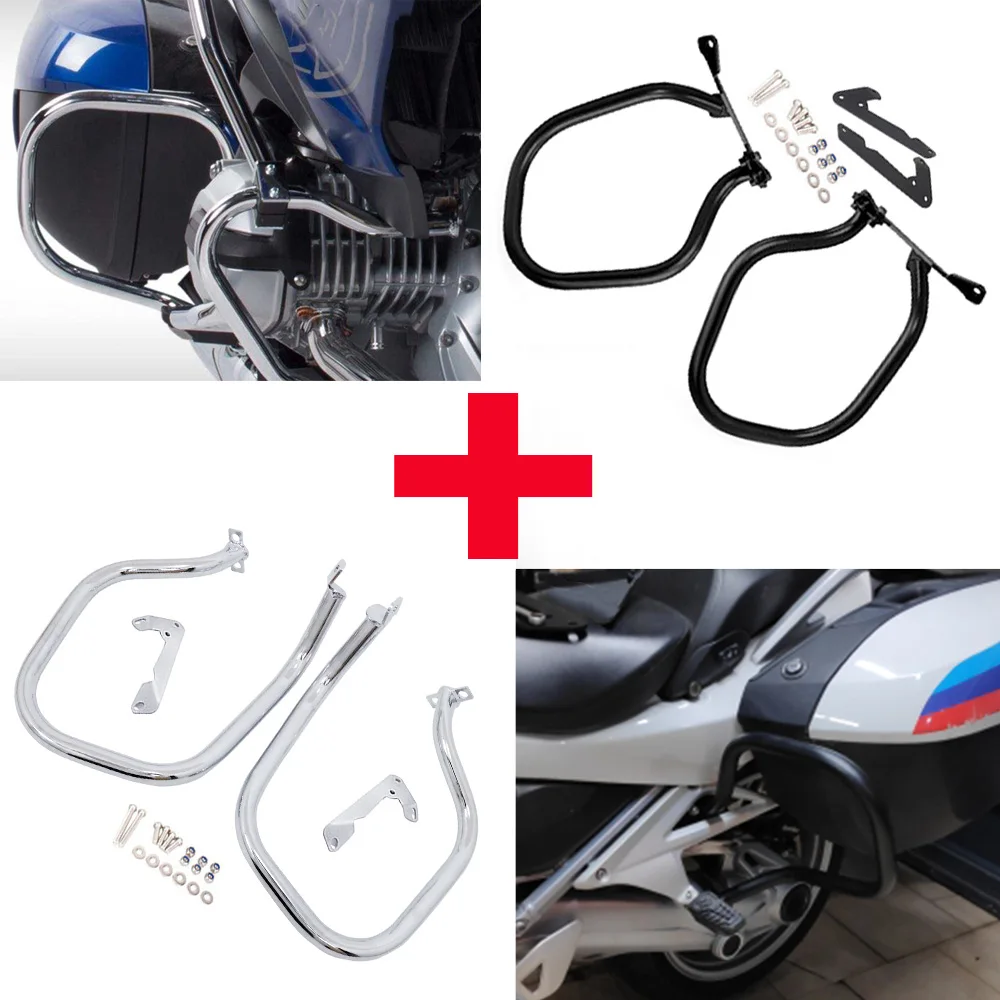 

Motorcycle Highway Rear Crash Bars Side Engine Guard Bumper Stunt Cage Protector For BMW R1250RT R 1250 RT R1250 RT 2018-2023