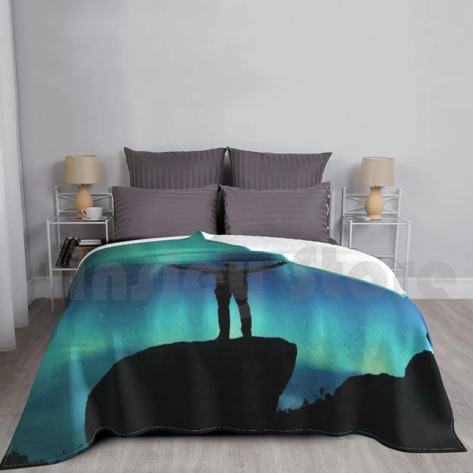 Boreal Blanket Super Soft Warm Light Thin Boreal Aurora Borealis Aurora Borealis Polar Lights