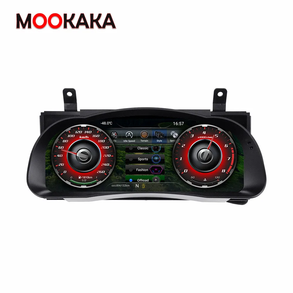 Car Digital Cluster Dashboard Panel For Toyota Highlander 2014-2019 Virtual Cockpit LCD Instrument Speedometer Odometer Headunit