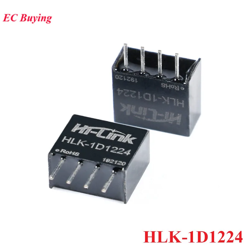 10Pcs/1pc 1W DC-DC Isolated Non-regulated Power Supply Module 5V 12V 24V to 3.3V 5V 9V 12V 15V 24V SIP HLK-B1212S B2424S B2405S