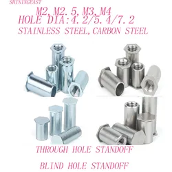 M2M2.5M3M4stainless steel 304 zinc carbon steel through hole pressure rivet stud blind hole rivet nut column1169