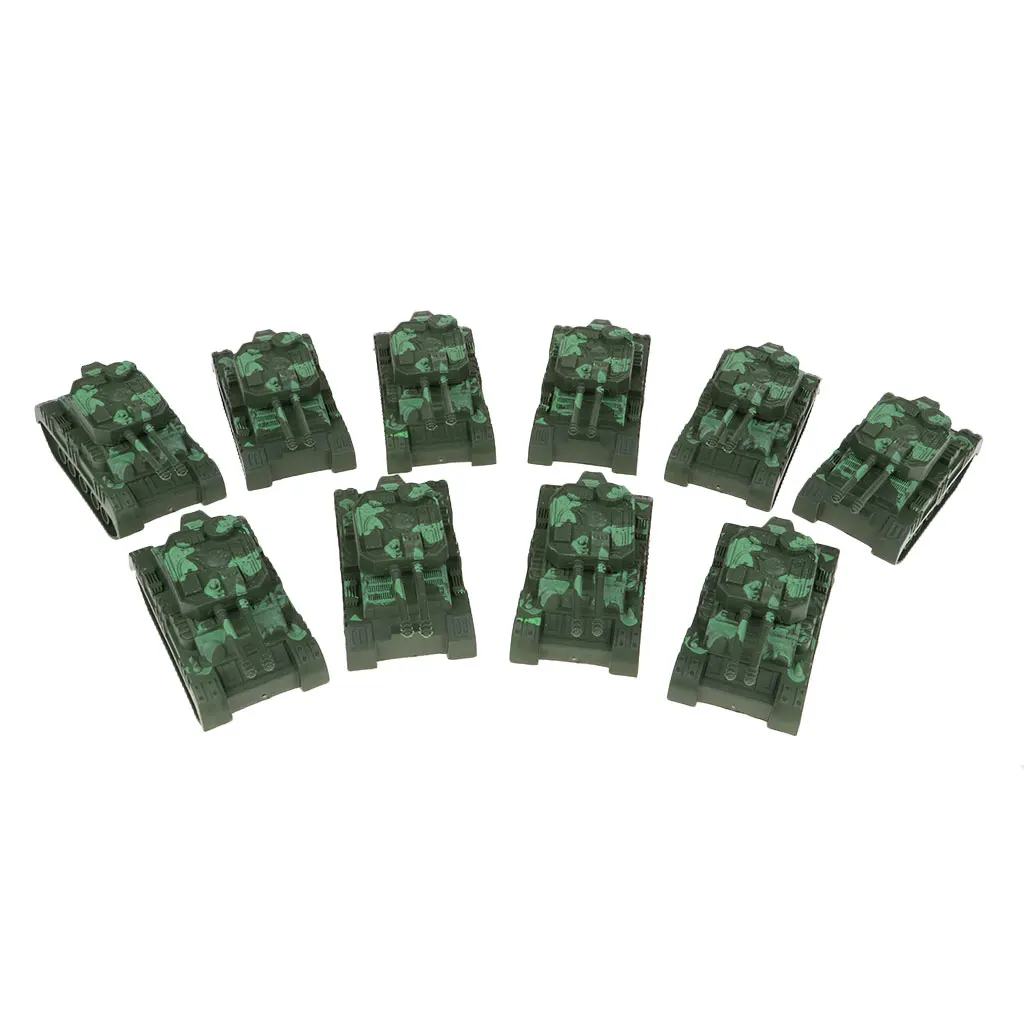 10x Military Tank Model Heavy Tank Sand Table Model Home Decor Pocket Toy