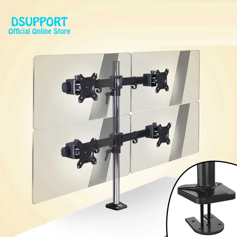 Full-Motion 15 "-27" LCD LED 4 Screen Monitor Halter Flexible Display Halterung Rack Stehen MP340