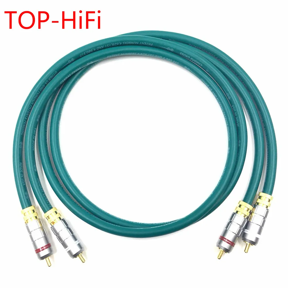 TOP-HiFi Pair  Type-5 Gold Plated RCA Audio Cable  Double RCA Audio  Signal Cable Rca High-end Corld for CARDAS CROSS