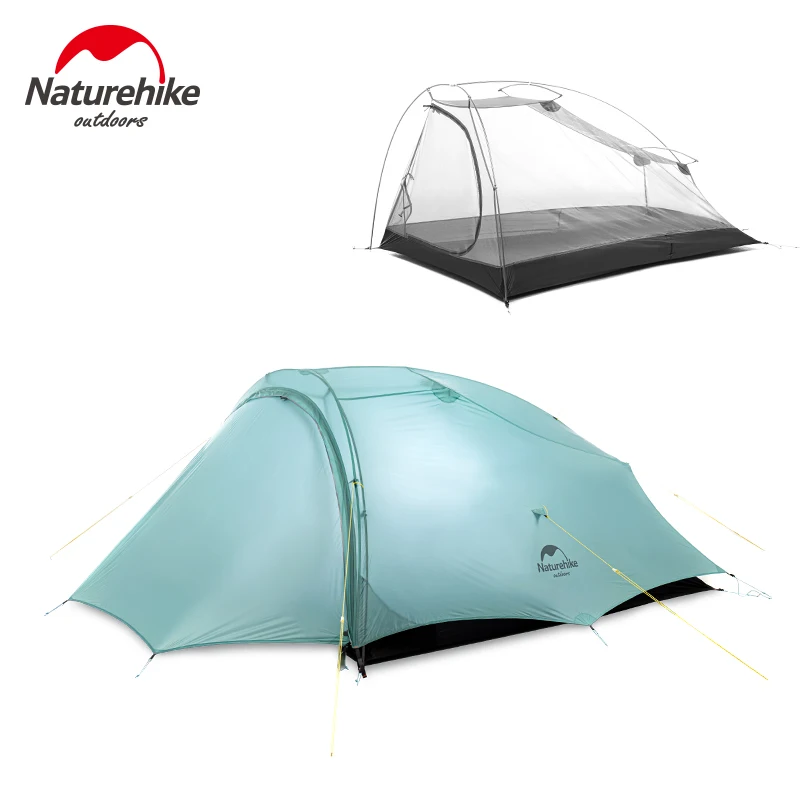 Naturehike Ultralight 2-osobowy namiot kempingowy 20D Nylon wodoodporna na zewnątrz duża przestrzeń wiatroszczelna 3 sezony namiot