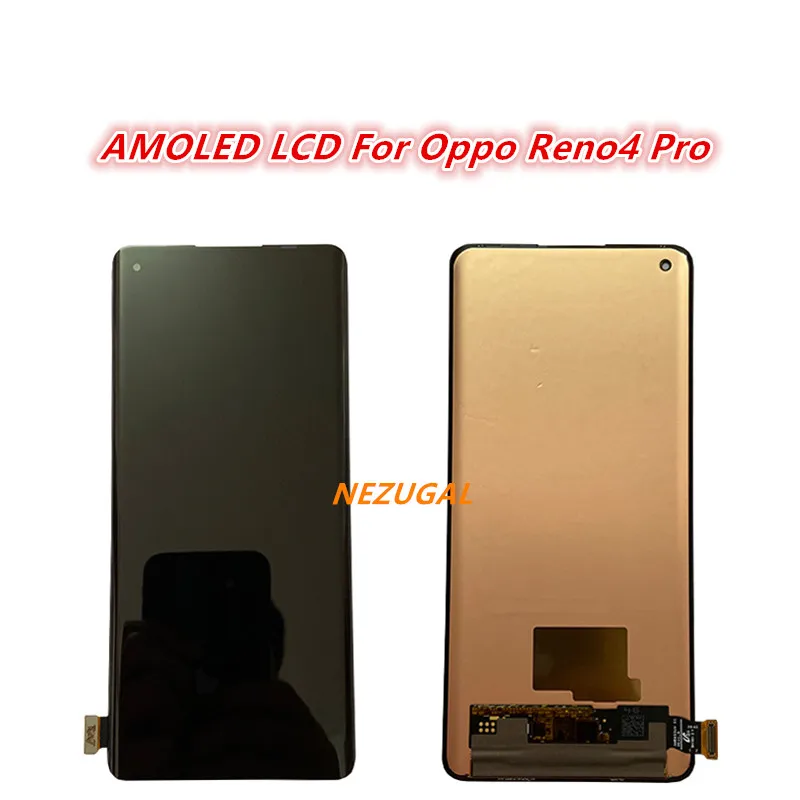 AMOLED LCD For Oppo Reno4 Pro LCD Display PDNM00 Touch Screen Digitizer Assembly For Oppo Reno 4 Pro Screen Replace