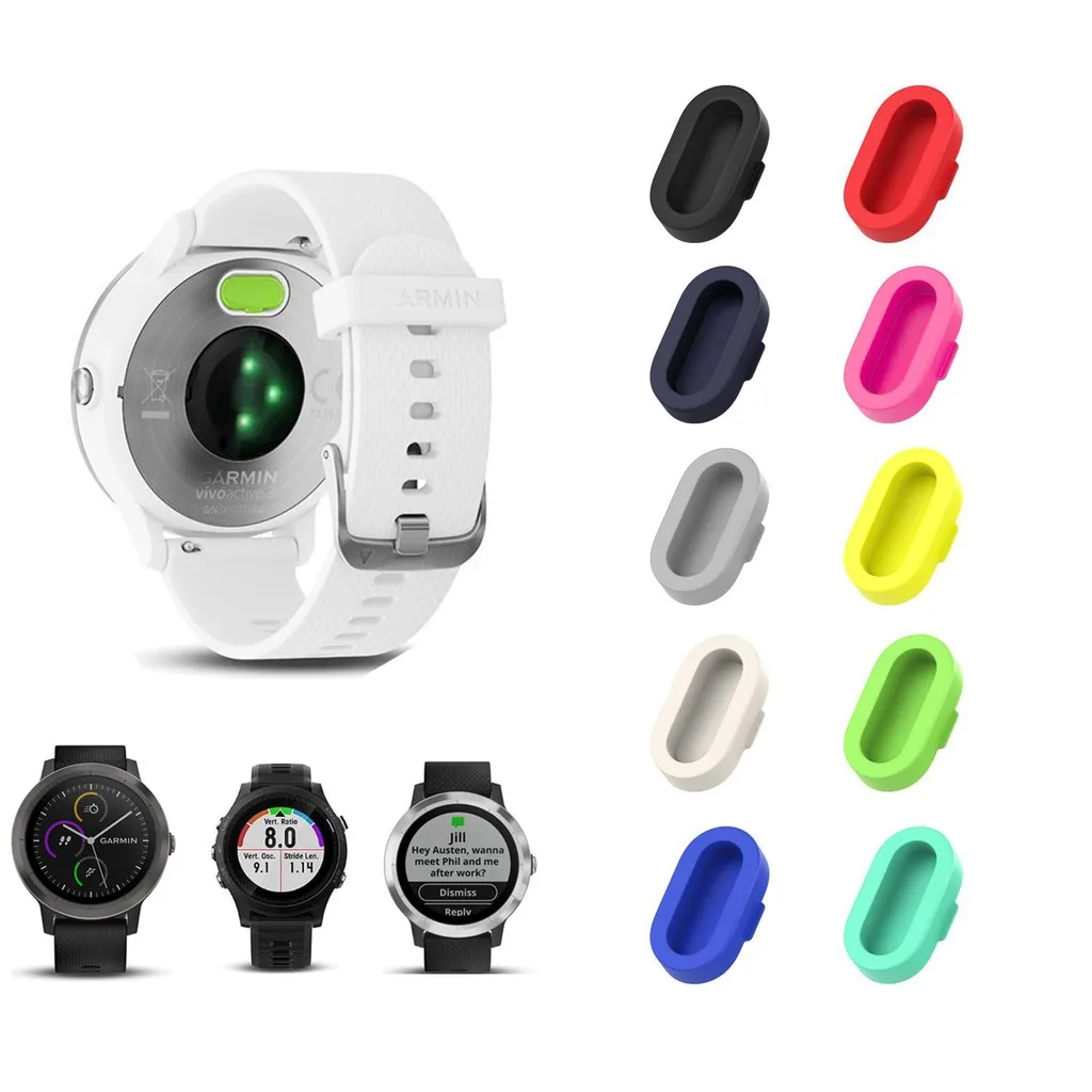 Colorful Silicone Dustproof Plug Cover Case for Garmin Vivoactive 3 Music element