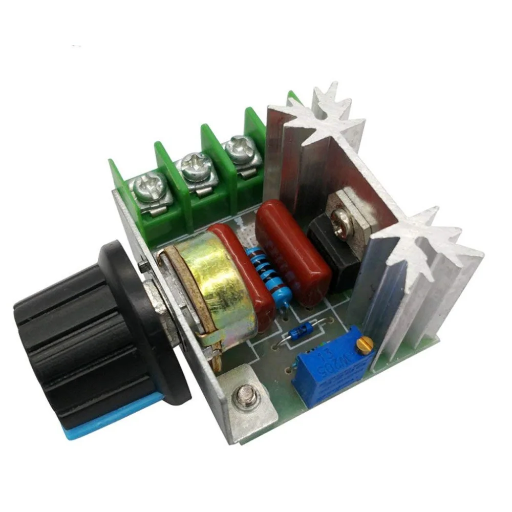 1PCS 2000W Adjustable Motor Speed Controller Voltage Regulator AC Motor Speed Controller 50-220V 25A Motor