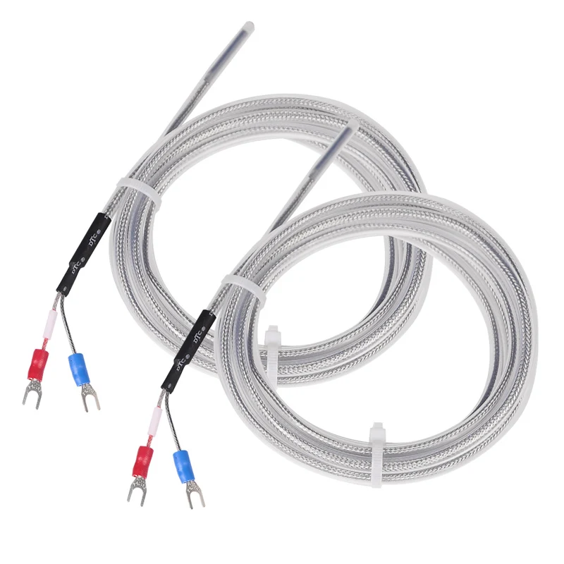 Waterproof Anti-acid Transparent Wire Thermocouple Probe K Type Temperature Sensor Cable 200\'C for Water Temp. Regulators