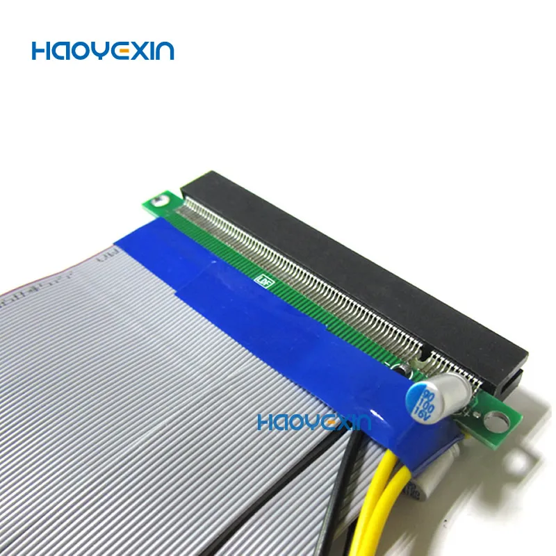 HYX PCI-E 16X to 16X Riser Card Converter PCIe X16 Extender Flexible Ribbon Extension Cable Adapter for Video Graphics Card pcie