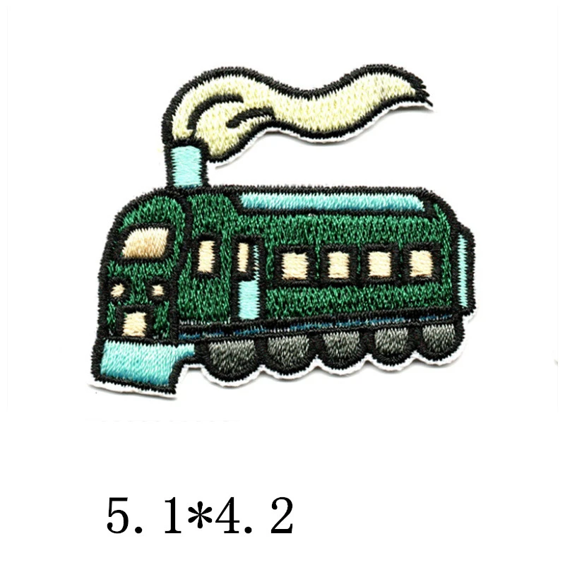 Cartoon car bus train Patches Sewing Embroidered Applique Sewing Iron On Badge children Clothes Garment Apparel Accessories