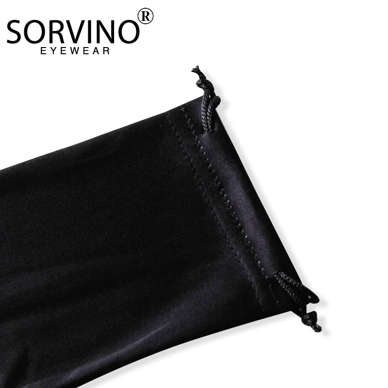 SORVINO 10PCS 2021 Brand Unisex Eyewear Accessories Bags For Glasses New Knitted Fabric Black Cloth Bags For Women Men Gifts