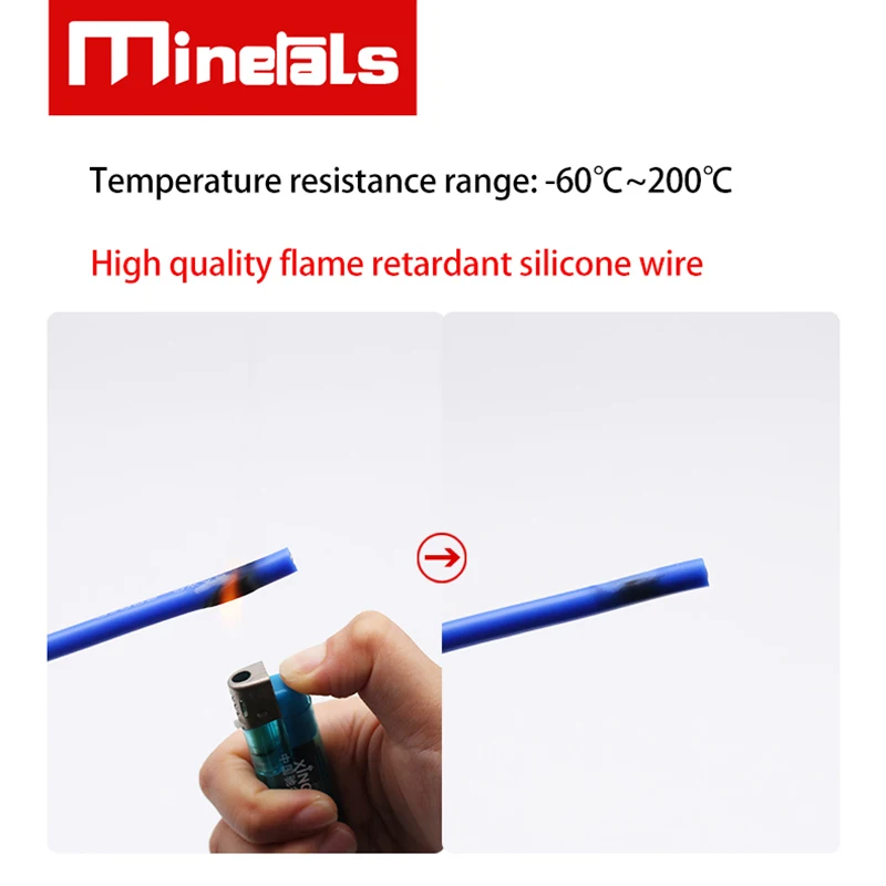 Super Flexible Wires Heat-Resistant 0 2 4 5 6 7 8 10 12 14 16 AWG 0.08mm Ultra-soft Silicone Wire -60℃~200℃ Temperature Cable