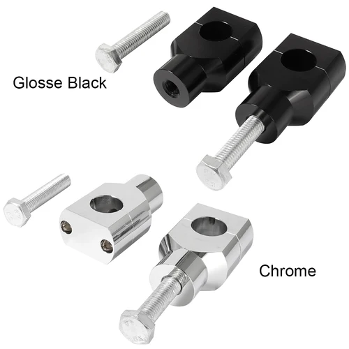 Imagen 2 del producto Abrazadera elevadora de manillar de montaje de barra de mango de aluminio negro/cromo para motocicleta 22mm 25mm para Harley Honda Yamaha Universal