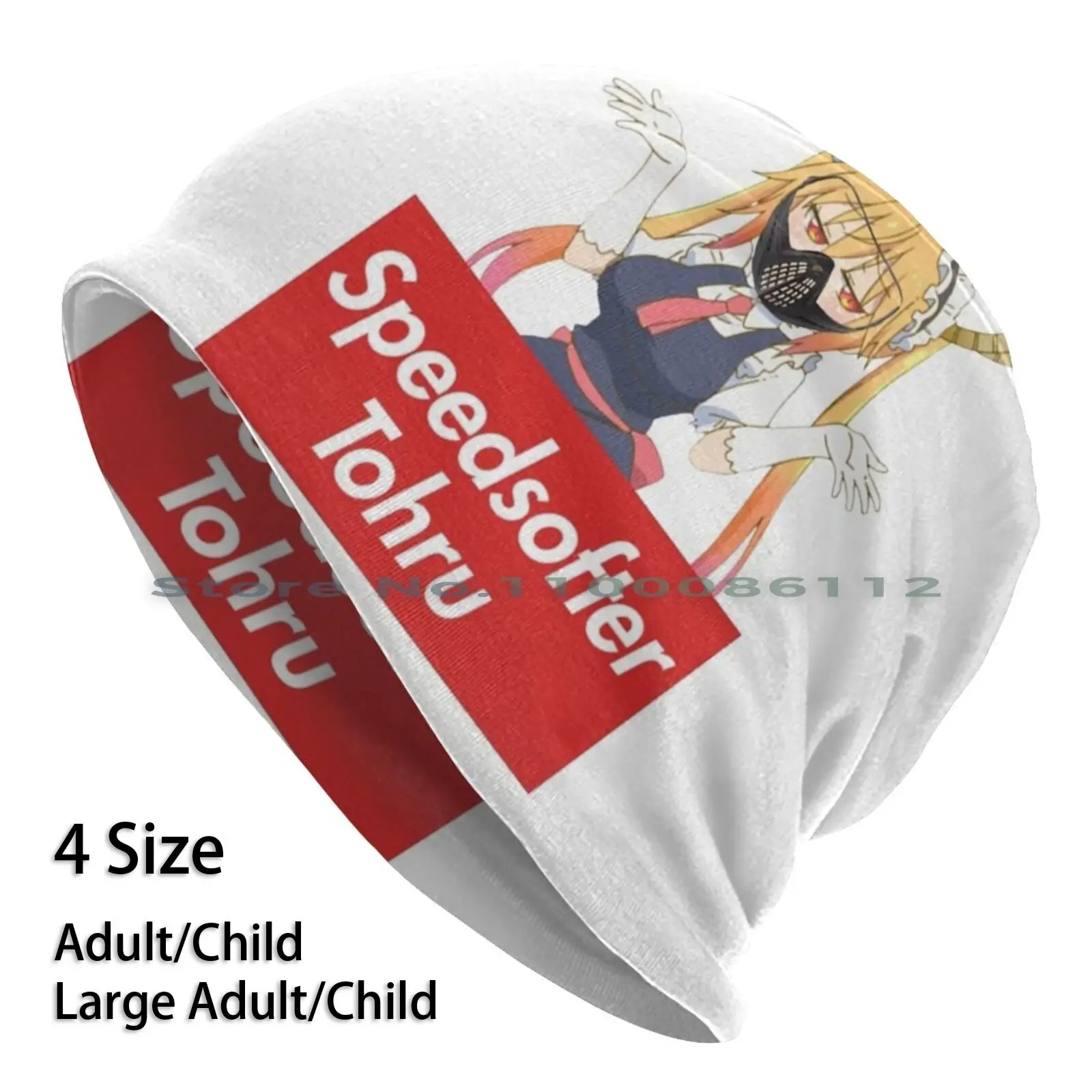 Speedsofter Tohru Beanies Knit Hat Tohru Waifu Hentai Speedsoft Airsoft Weeb Brimless Knitted Hat Skullcap Gift Casual Creative