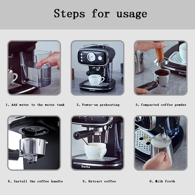 15 بار الكهربائية اسبريسو الايطالية صانع القهوة مضخة ماكينات نوع لاتيه كابتشينو الحليب فقاعة صانع البخار درجة الحرارة العرض