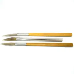 Agate Polishing Burnisher Knife Edge With Bamboo Handle for Gold and Silver Jewellery Tools