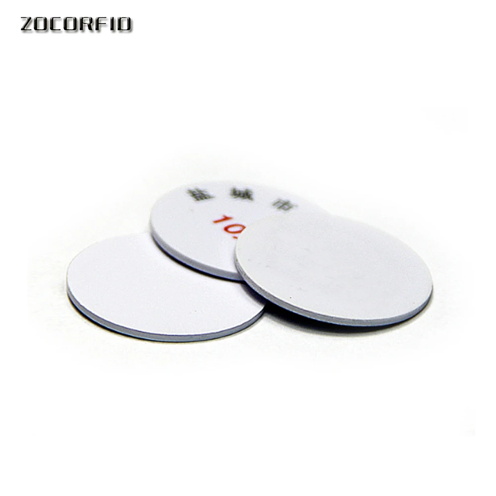 10pcs/lot 25mm 13.56Mhz NFC 3M Sticker Adhesive Coin Cards Tags N-tag213 PVC Waterproof For All NFC Phones