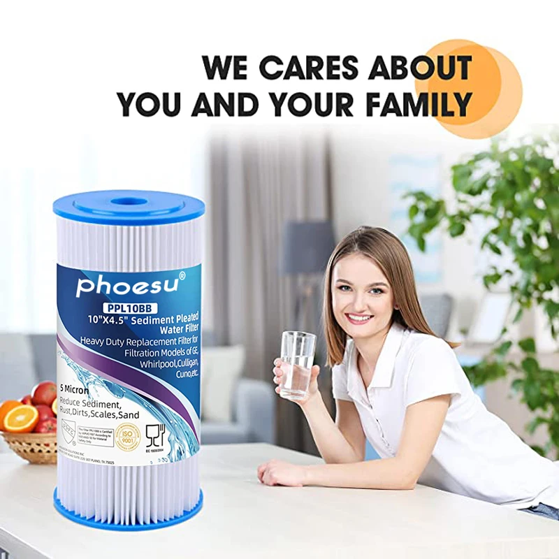 10 "X 4.5" Cả Nhà Xếp Ly Bộ Lọc Có Thể Giặt Được, Hộp Mực Thay Thế Cho Địa FXHSC, mỹ Thợ Sửa Ống Nước W50PEHD, Bộ 2