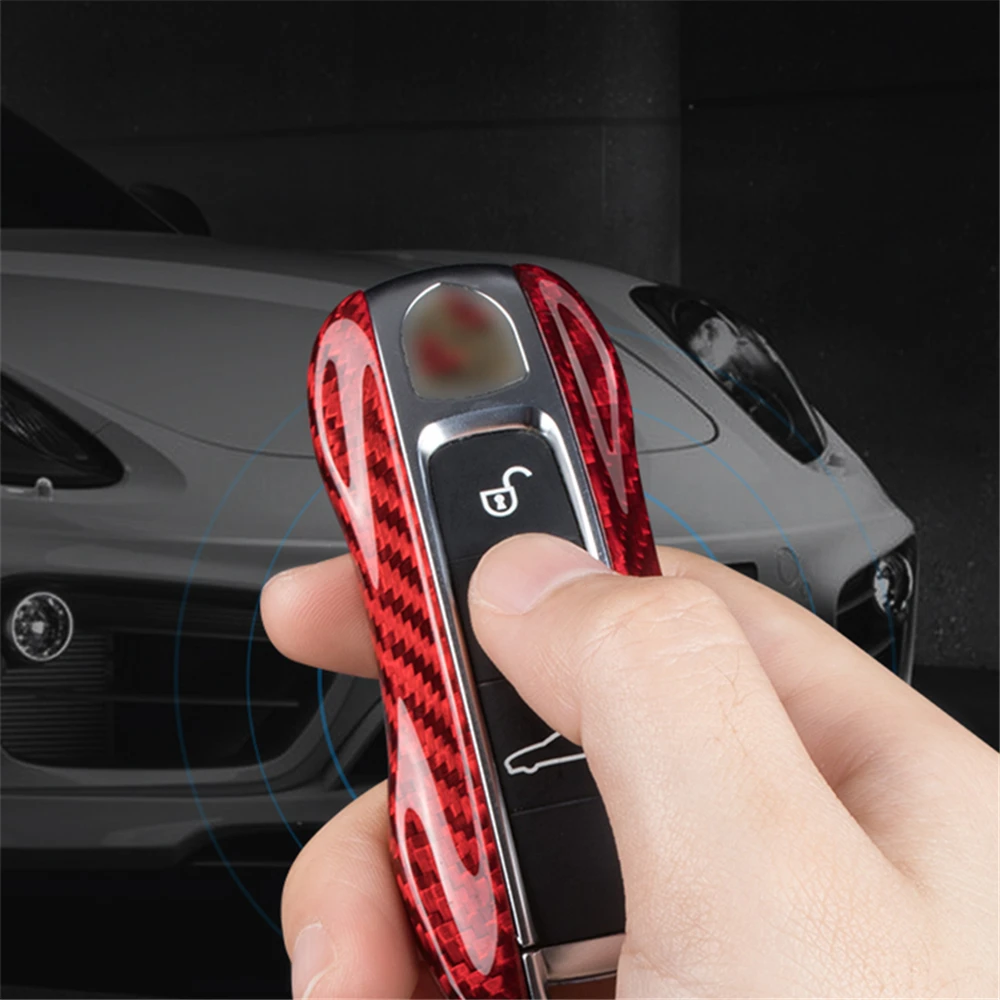 Carbon Fiber ABS Car Key Case For Porsche Car Key Shell High Quality