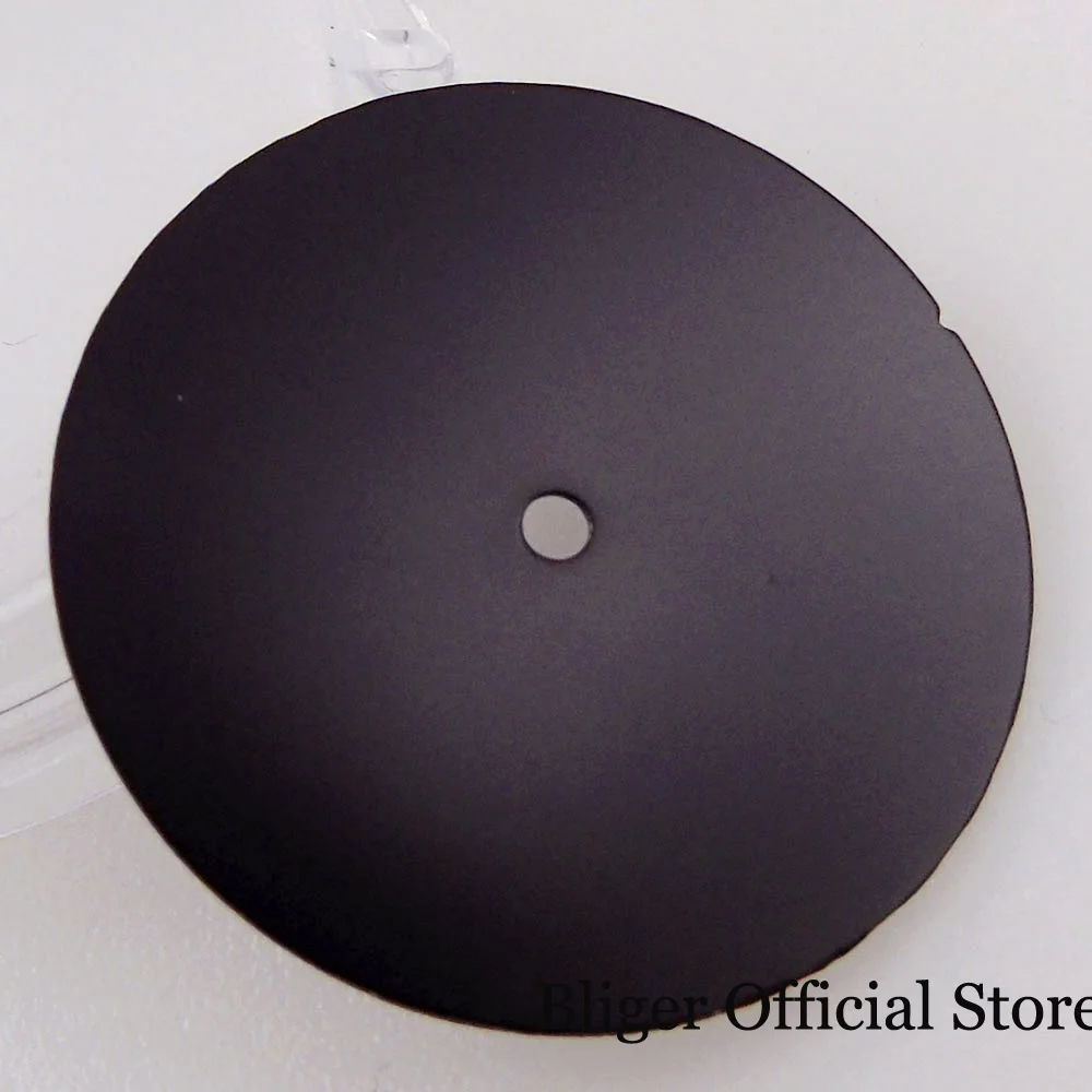 Mostrador de relógio "preto sem índice,