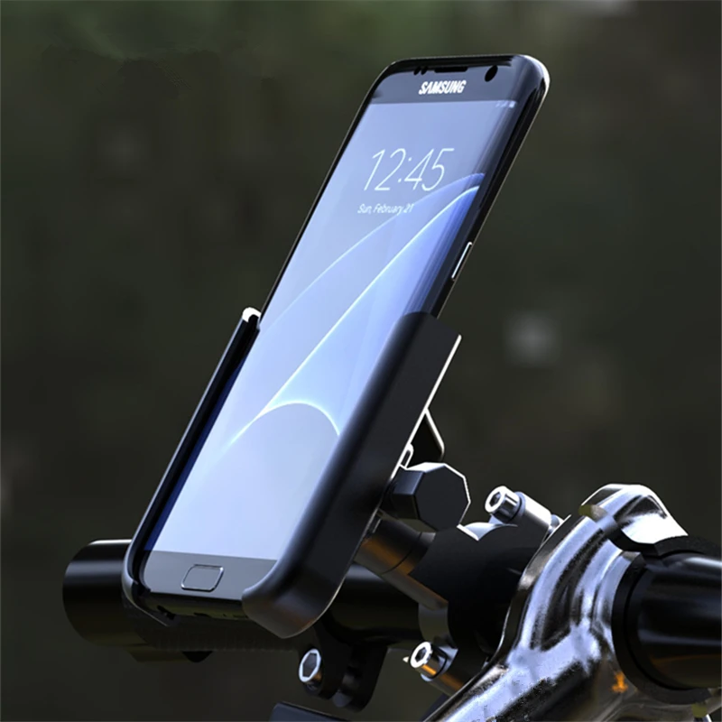 Bike Phone Holder CNC Motorcycle Handlebar Mobilephone Support Aluminum Alloy 360 Rotation MTB Road Bicycle Mount Accessories