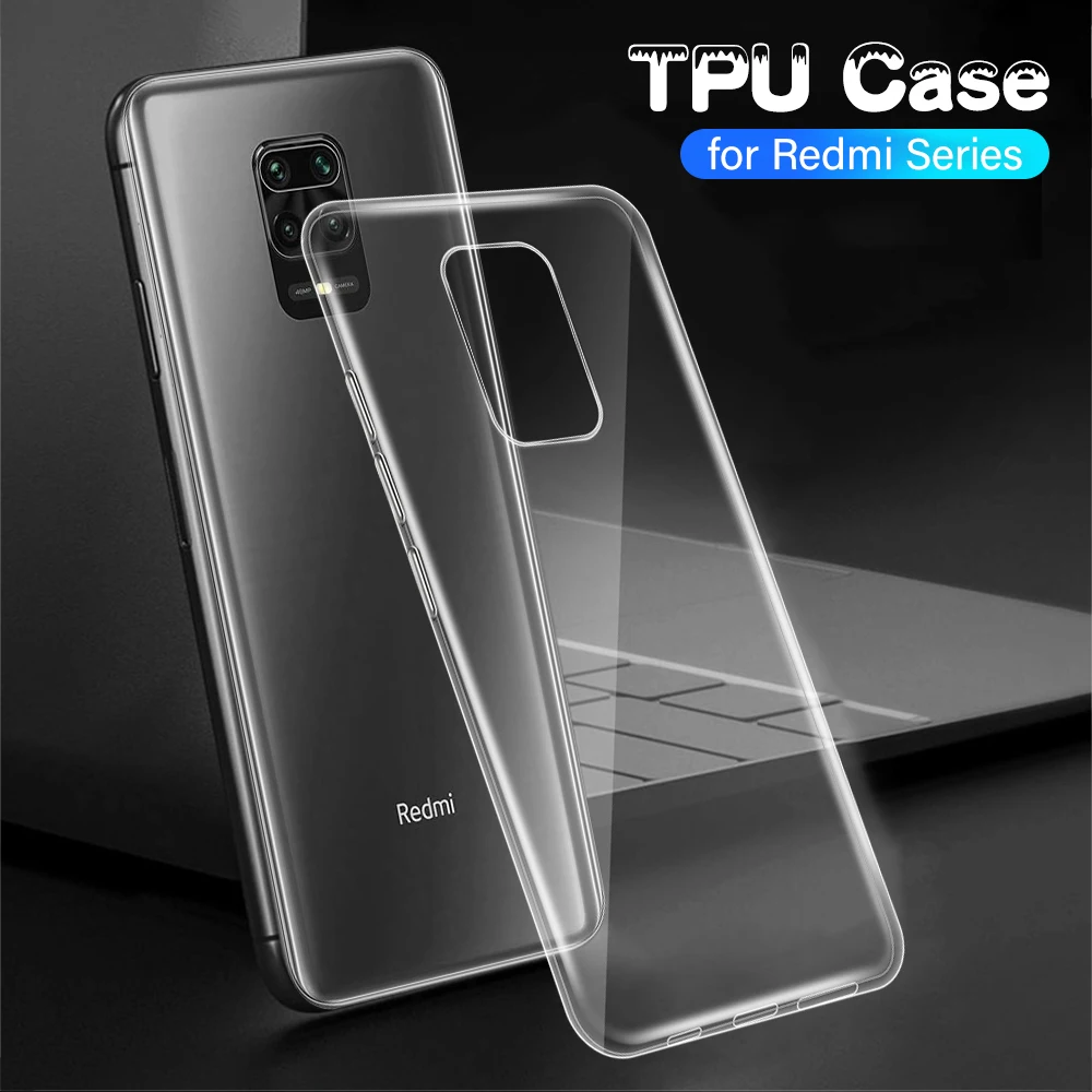 Clear TPU Case for Xiaomi Redmi 9 9A 9C 9T Note 9S Pro