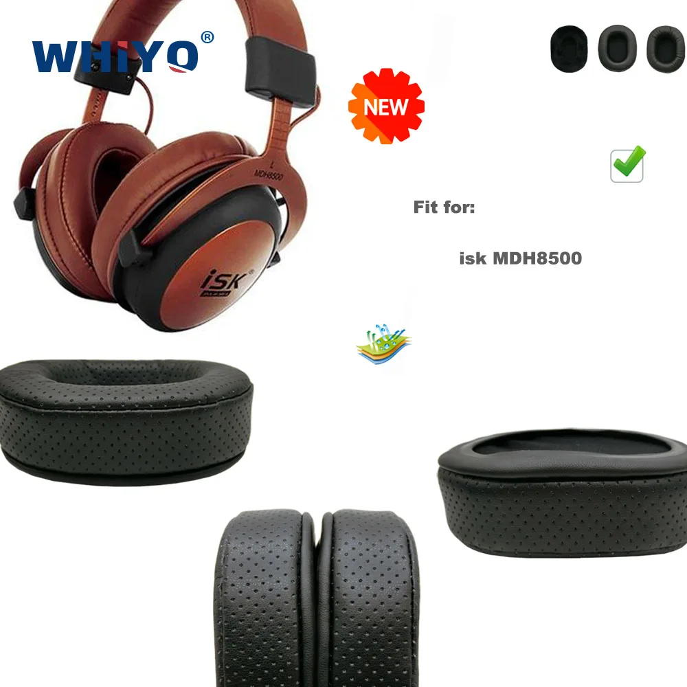 

New Upgrade Replacement Ear Pads for isk MDH8500 Headset Parts Leather Cushion Velvet Earmuff Earphone Sleeve Cover