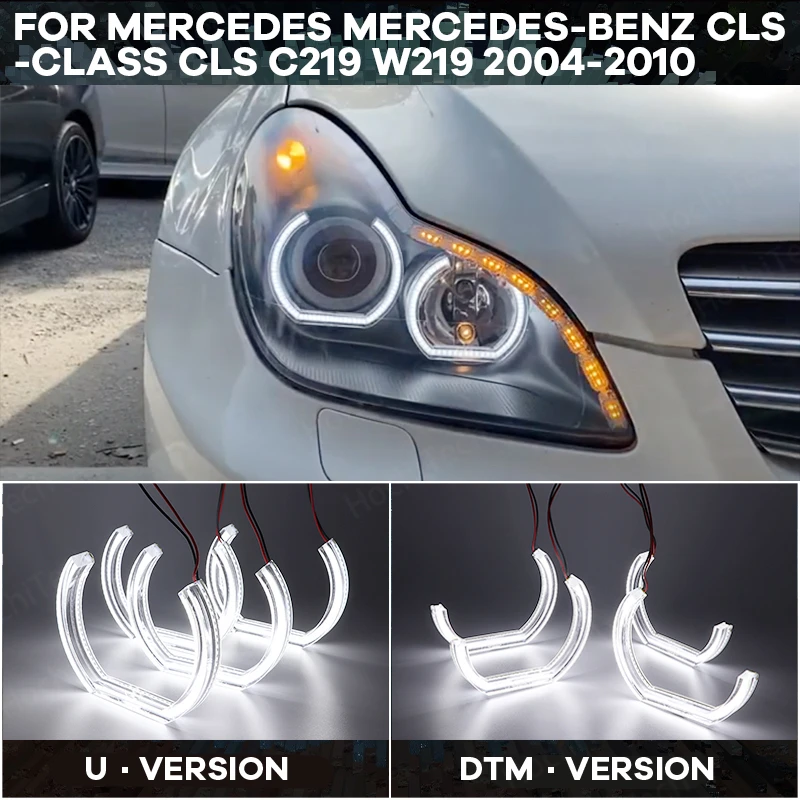 

ring Cut Style LED Angel Eye kit DTM Style DRL Crystal Angel eyes for Mercedes Mercedes-Benz CLS-class CLS C219 W219 04-10