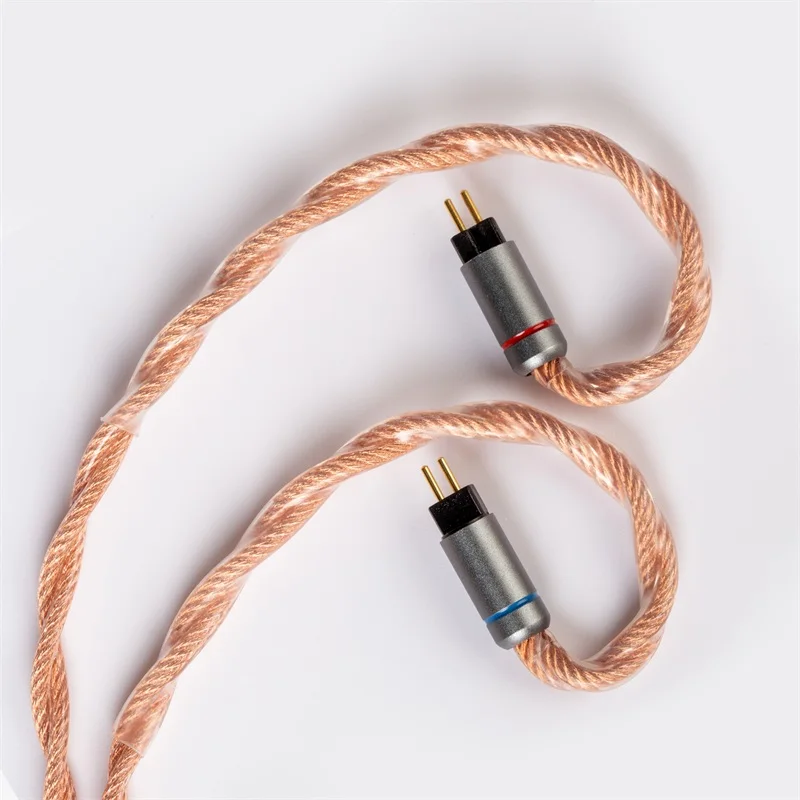 KBEAR Inspiration-C 4 Core 4N Single Crystal Copper Woven Litz Earphone Cable 560 Strands 2.5/3.5/4.4mm Earbuds Plug For Robin