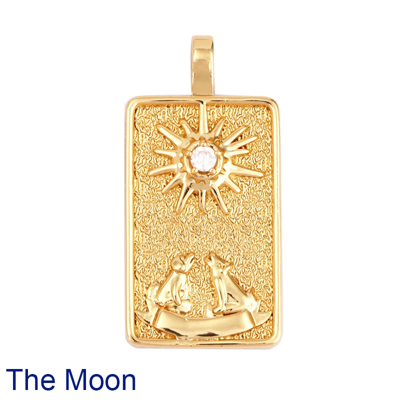 Tarot Karten Charm Anhänger, 2021 Neue 18K Reales Gold Überzogene DIY Schmuck Zubehör für Armbänder Halsketten Machen M06 – Detail 19