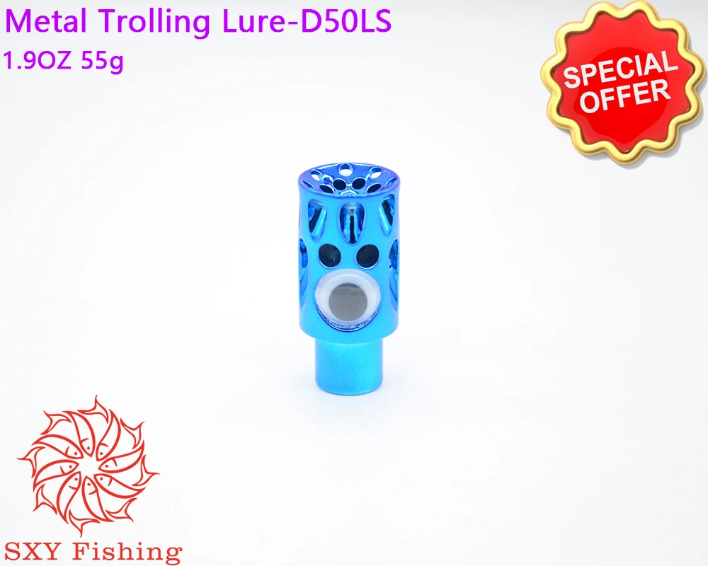 

SXY FISHING D50LS металлическая медная наживка, латунное покрытие, цветная технология, троллинговая наживка, глубокая приманка для морской рыбалки, металлическая морская наживка