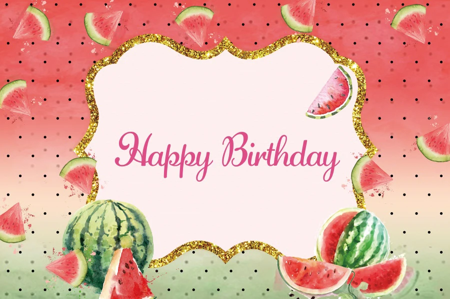 사진에 대 한 핑크 배경 수 박 행복 한 생일 파티 점 사용자 지정 배너 초상화 사진 배경 사진 스튜디오