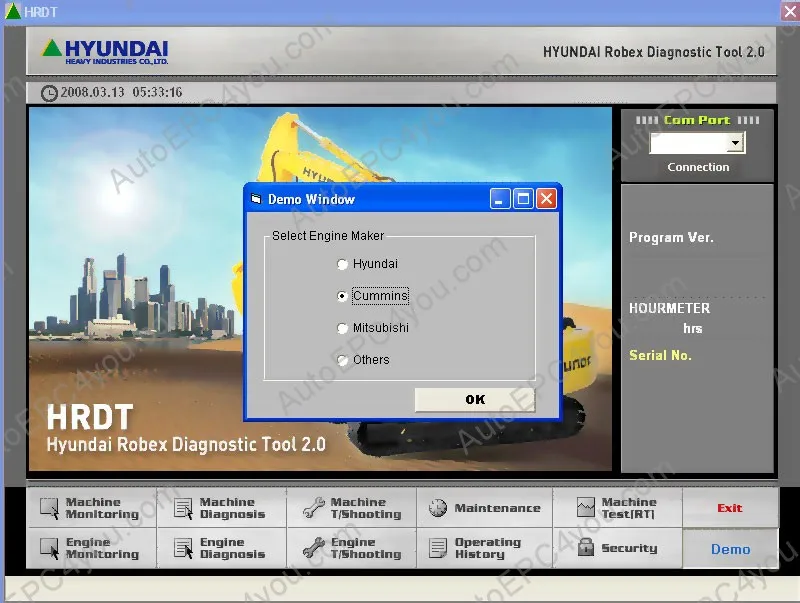 

Диагностическое программное обеспечение Robex (HRDT) 2,0 для Hyundai