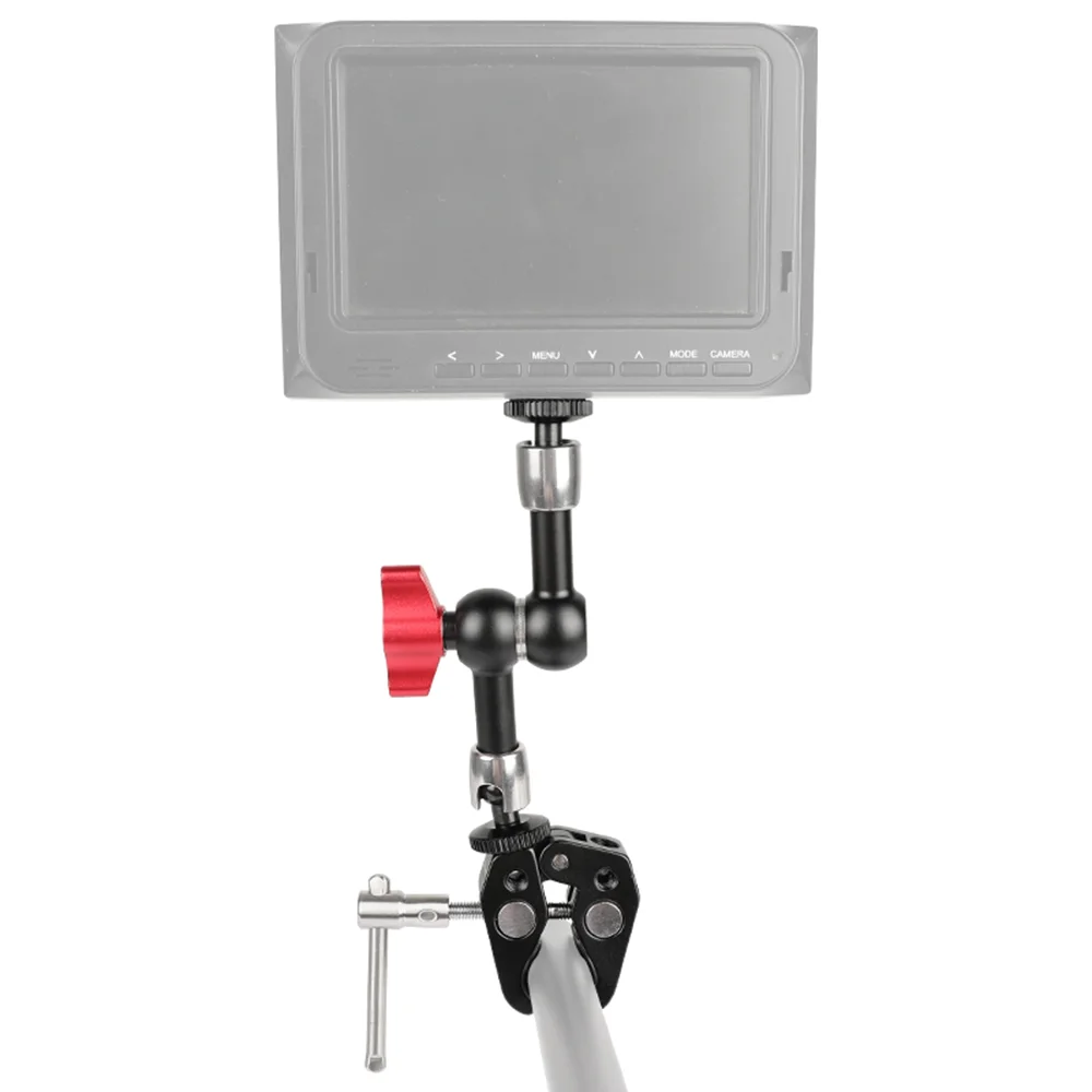 CAMVATE testa a sfera braccio magico supporto per morsetto per granchio con supporto a vite da 1/4 "per fotocamera DSLR LED Light Monitor LCD microfono Smartphone