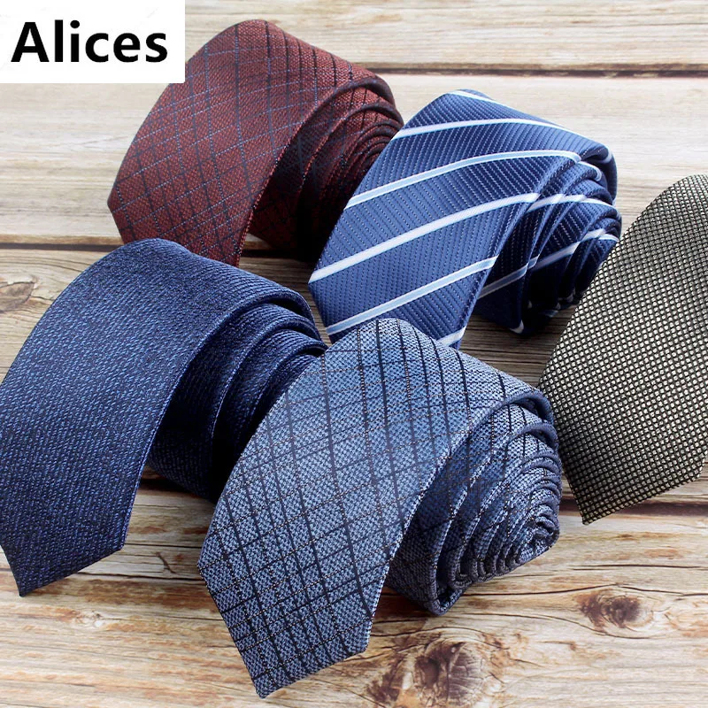 

Man Skinny Ties 6cm Polyester Silk Narrow Neck Tie Stripes Necktie Men Wedding Party Accessories Gravatas Slim Ties Wholesale