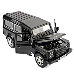 Exquisite gift 1:32 Defender SUV alloy model,simulation metal sound and light pull back off-road model collection,free shipping