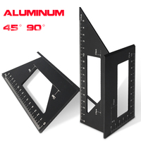 45/90 Degree Aluminum Alloy Woodworking Square ruler 3D Mitre Angle Measuring Tool protractor angle measure gauge