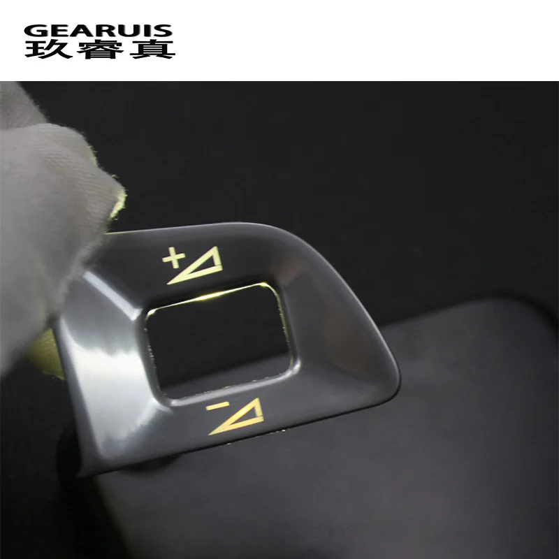 Car styling For Audi A8 S8 D3 steering wheel switch buttons Trim Panel decoration Frame Cover stickers Trim Interior Accessories