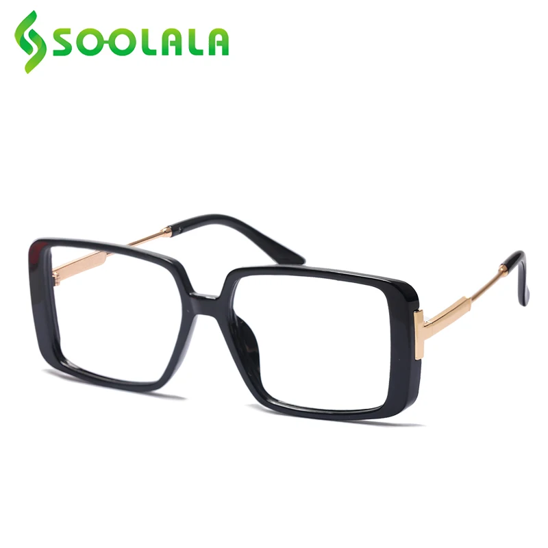 

SOOLALA Retro Square Reading Glasses Women Ladies Female Magnifier Farsighted Full Frame Presbyopic Eyeglasses 0.5 1.0 1.5 2.0