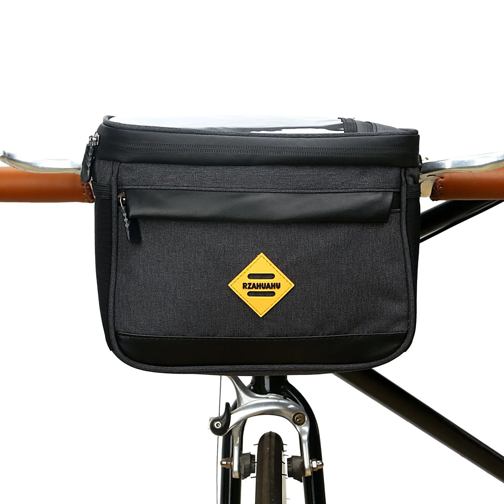 Cycling Bicycle Insulated Front Bag MTB Bike Phone Holder Handlebar Bag Basket Pannier Cooler Bag With Strip Bike Accessories