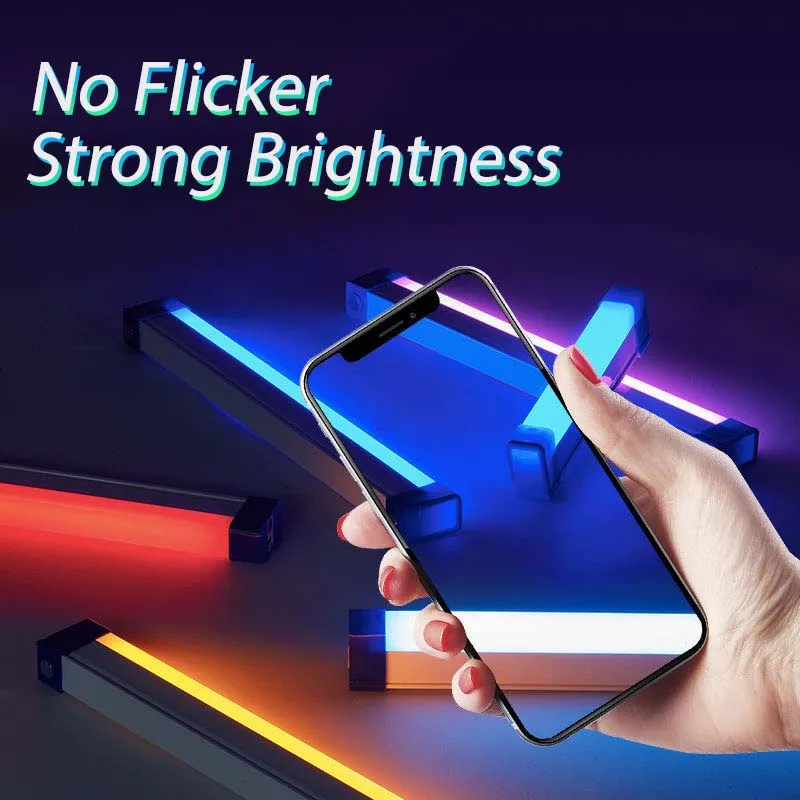Handheld LED Fill Light Photography Stick Light Colorful Atmosphere Selfie Lamp Tube Flash Lights Stick Speedlight Room Decor