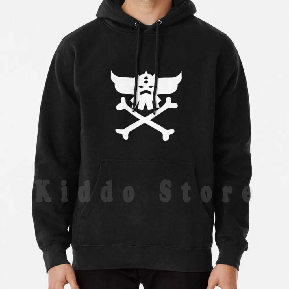 Overlord-White Hoodie Long Sleeve Grendizer Goldorak Harlock Albator Pirate Corsair Space