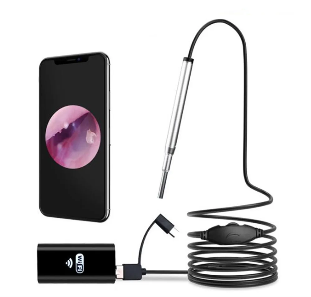 3.9mm 2MP  HD Earscope Cleaner Visual Otoscope Wireless WIFI Earpick Endoscope 3IN1 USB Ear Wax Removal Camera