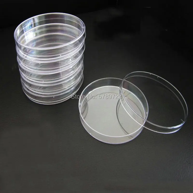 10Pcs Lab 35mm 60mm 90mm 100mm 120mm 150mm Disposable Sterile Plastic Petri Dishes Lab Cell Tissue Culture Dish