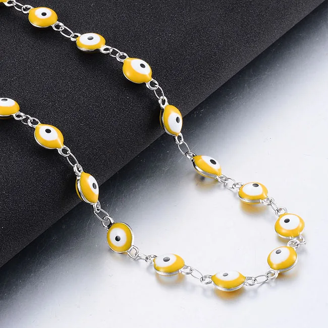 Edelstahl-Damenkette, neu, 6 mm, geklebte Halskette, verschiedene Farben, individuell anpassbar – Detail 2