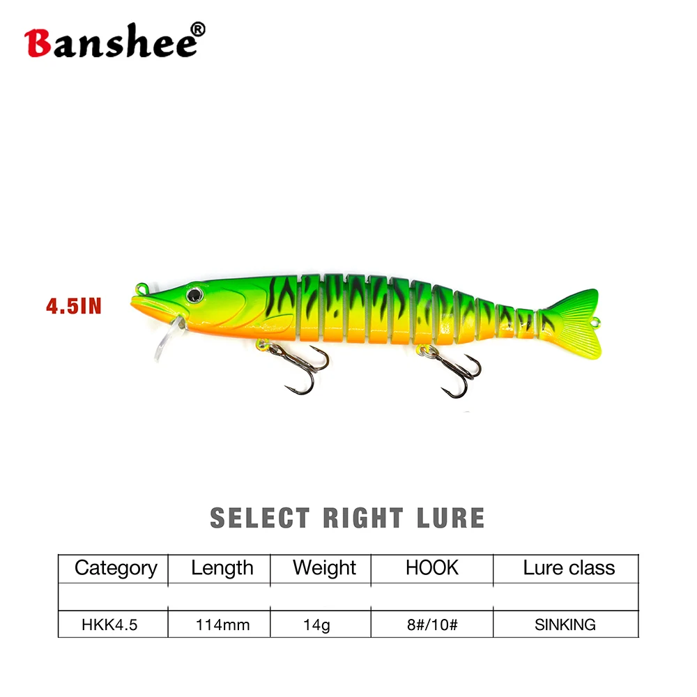 Banshee 2Pcs Sinking Swimbait For Trolling/Pike 13 Multi Jointed Swimbait Set Wobblers Fishing Lure Hard Bait Artificial Cranks