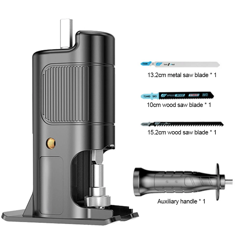 Multifunctional Reciprocating Saw Conversion Head  Metal Cutting Wood Cutting Tool Drill Attachment With 3 Blades Power Tool