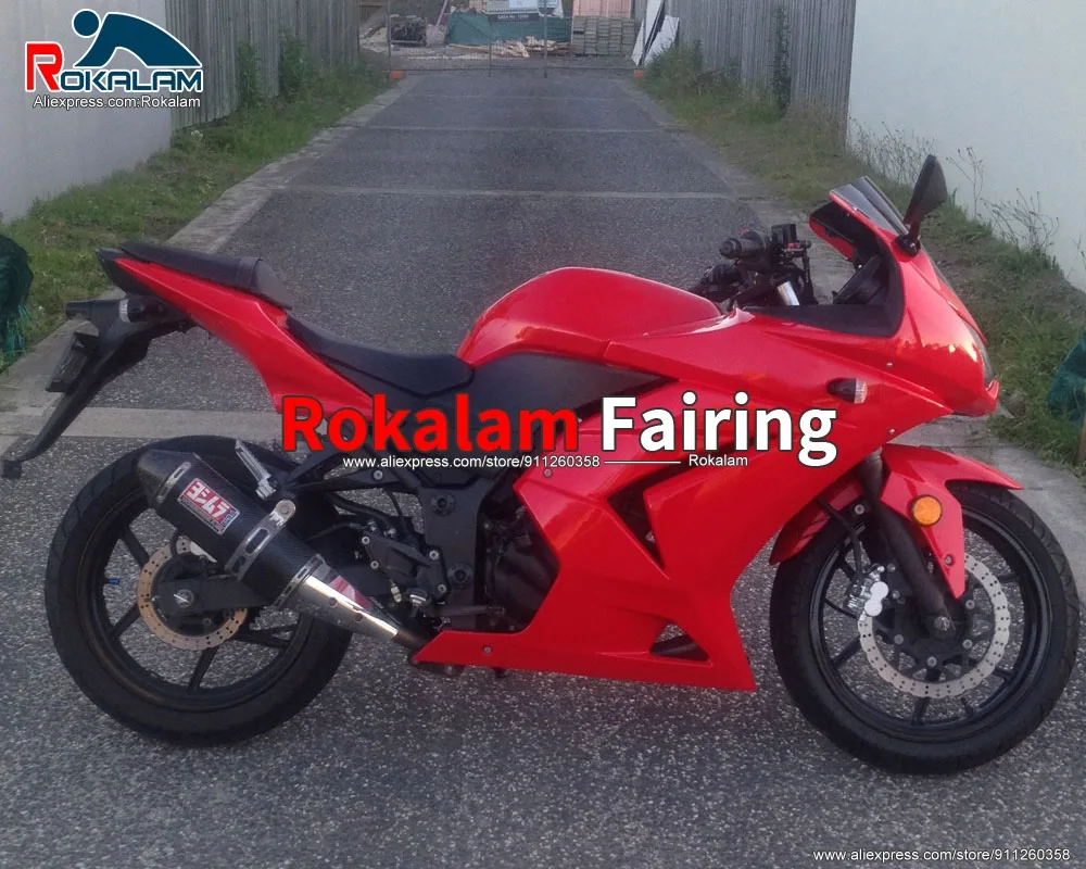 

Body Set For Kawasaki Ninja ZX250R EX250 2008 2009 2010 2011 2012 Red Motorcycle Fairing (Injection Molding)