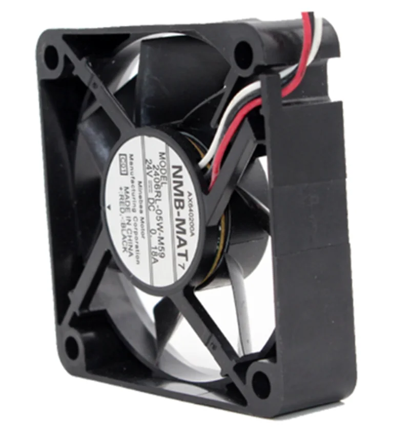 2pcs NMB-MAT 60MM 2406RL-05W-M59 DC 24V 0.18A 6015 60MM 60*60*15MM Cooling Fan Frequency Converter Cooling fan with 2pin 3pin